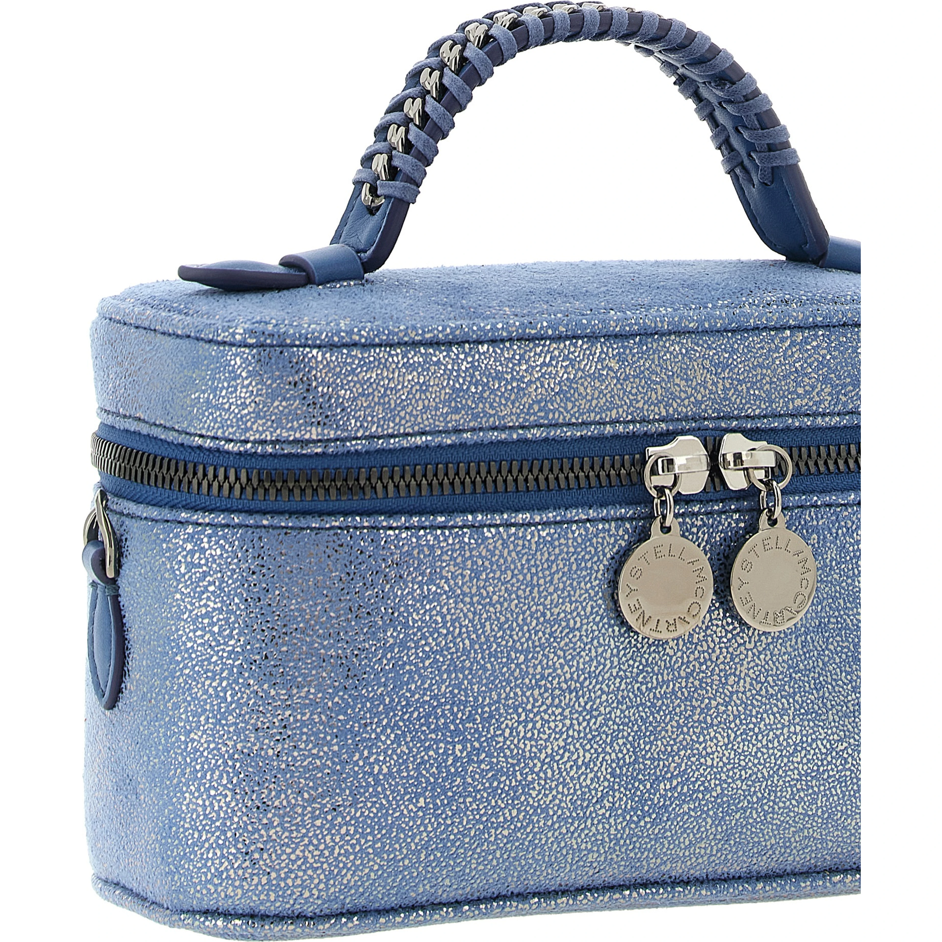 Blue Polyester Crossbody Bag