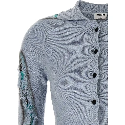 Blue Wool Cardigan
