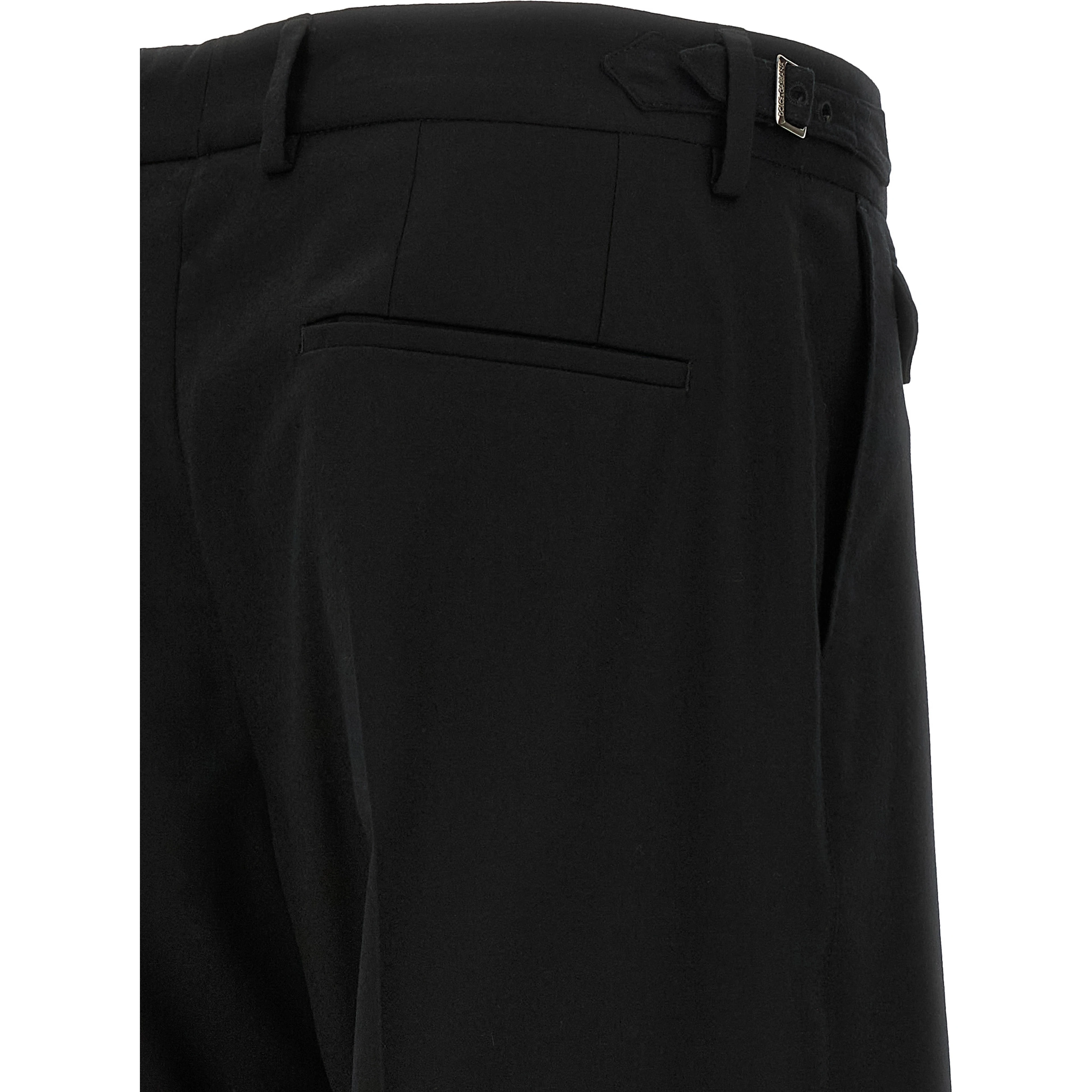 Black Virgin Wool Dress Pants