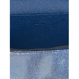 Blue Polyester Crossbody Bag