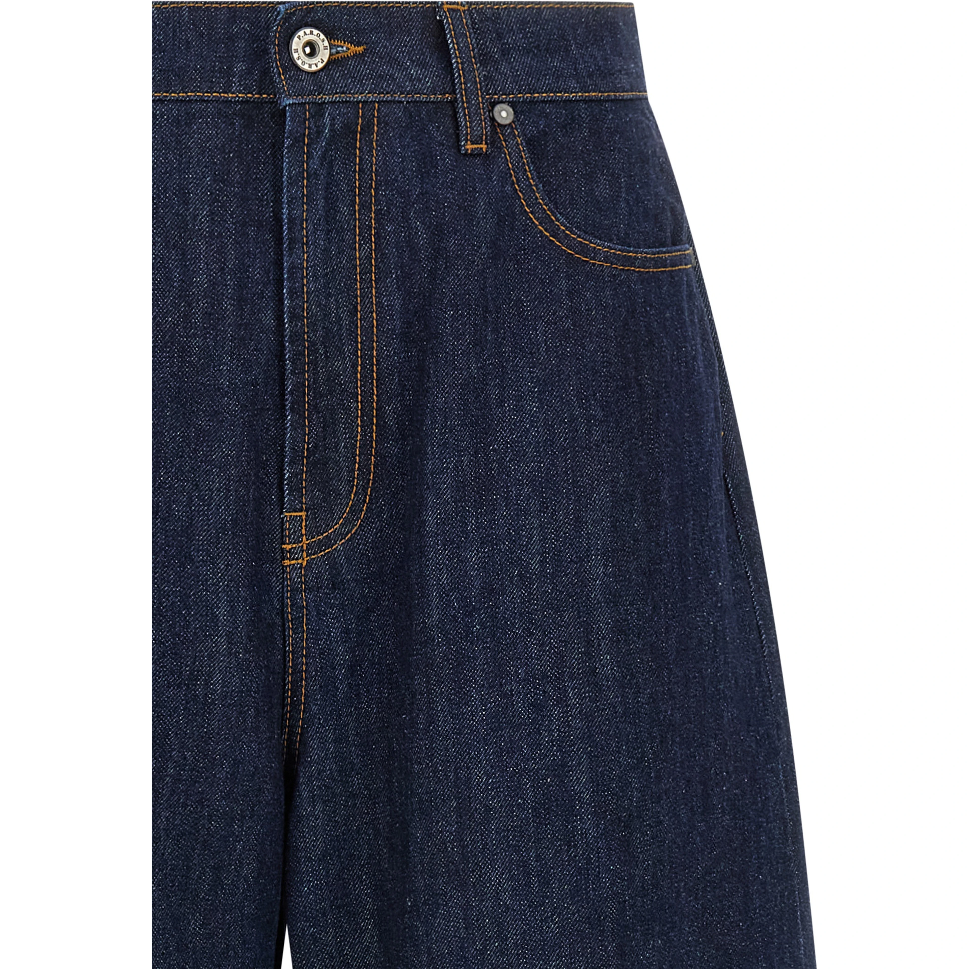 Blue Cotton Relaxed Fit Jeans