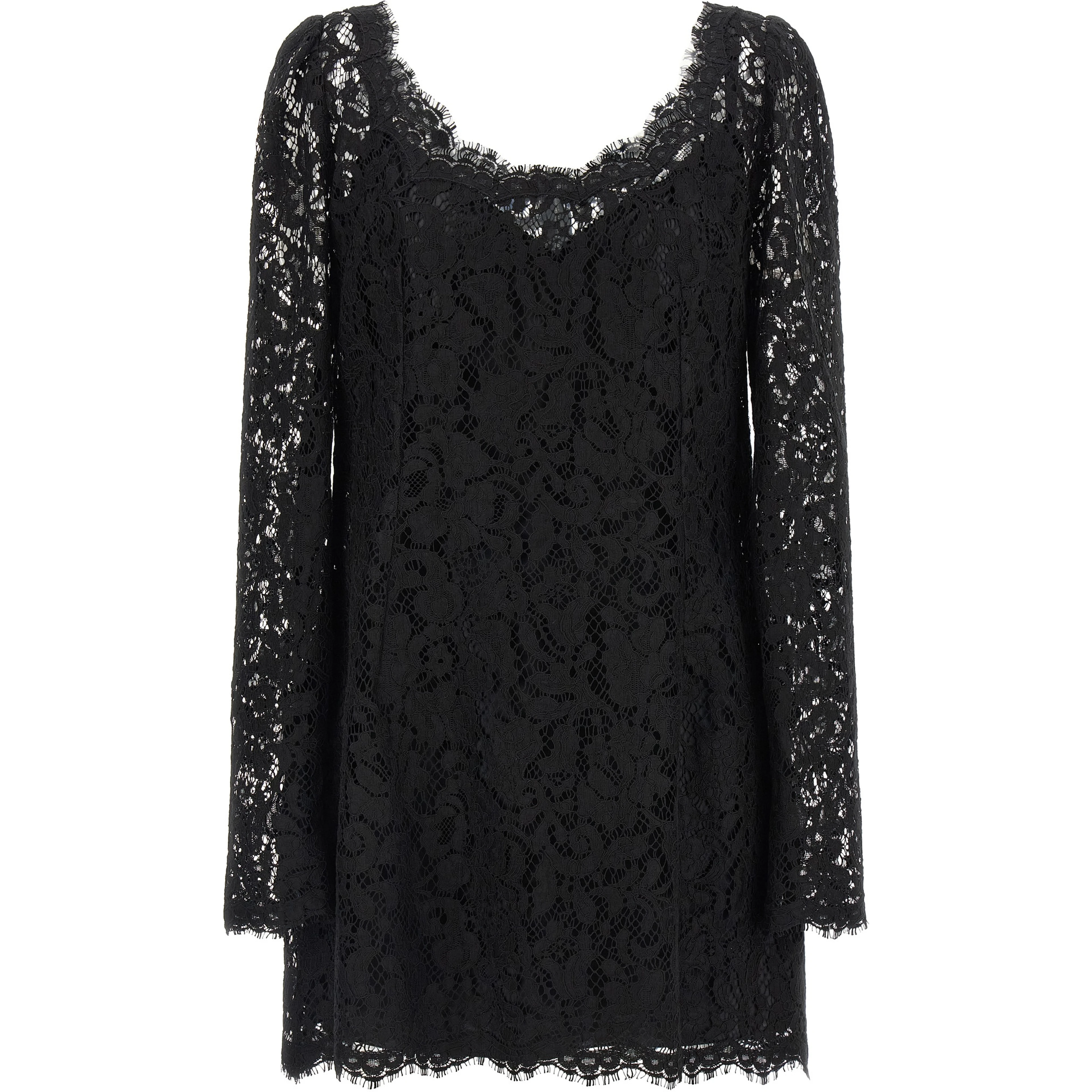 Black Cotton Short Dress