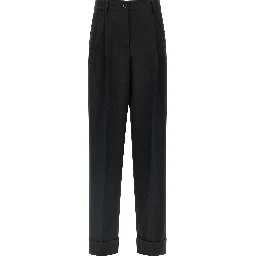 Black Virgin Wool Dress Pants