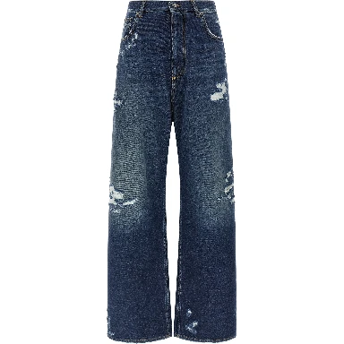 Blue Cotton Jeans Denim