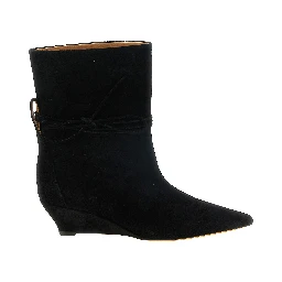 Black Calfskin Ankle Boots