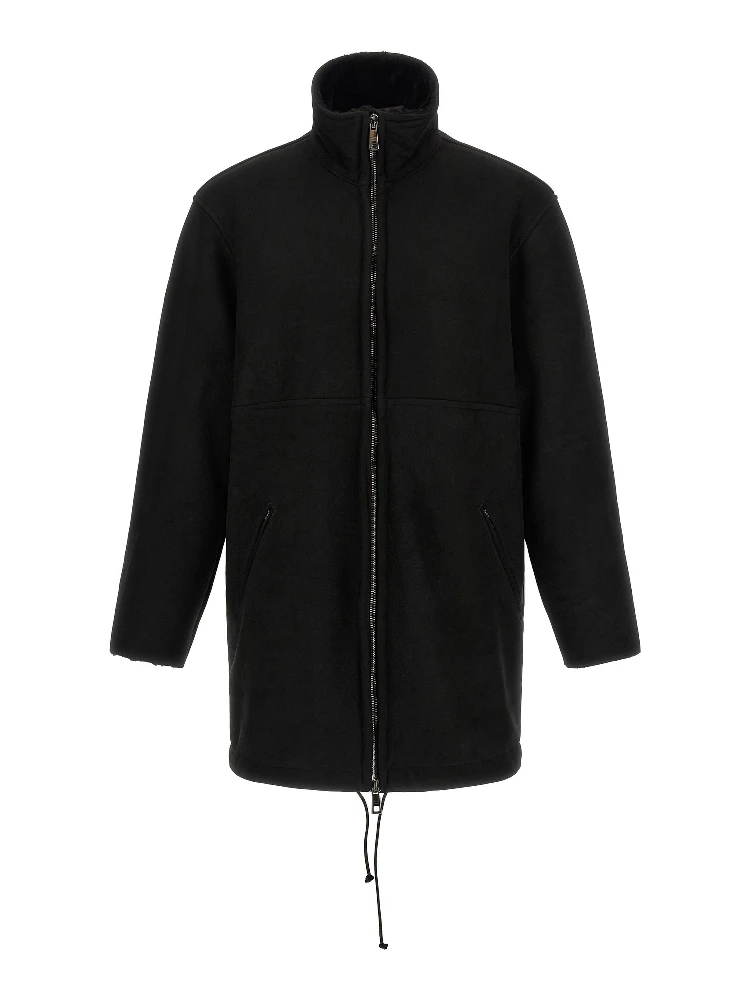 Black Lamb Leather Coat