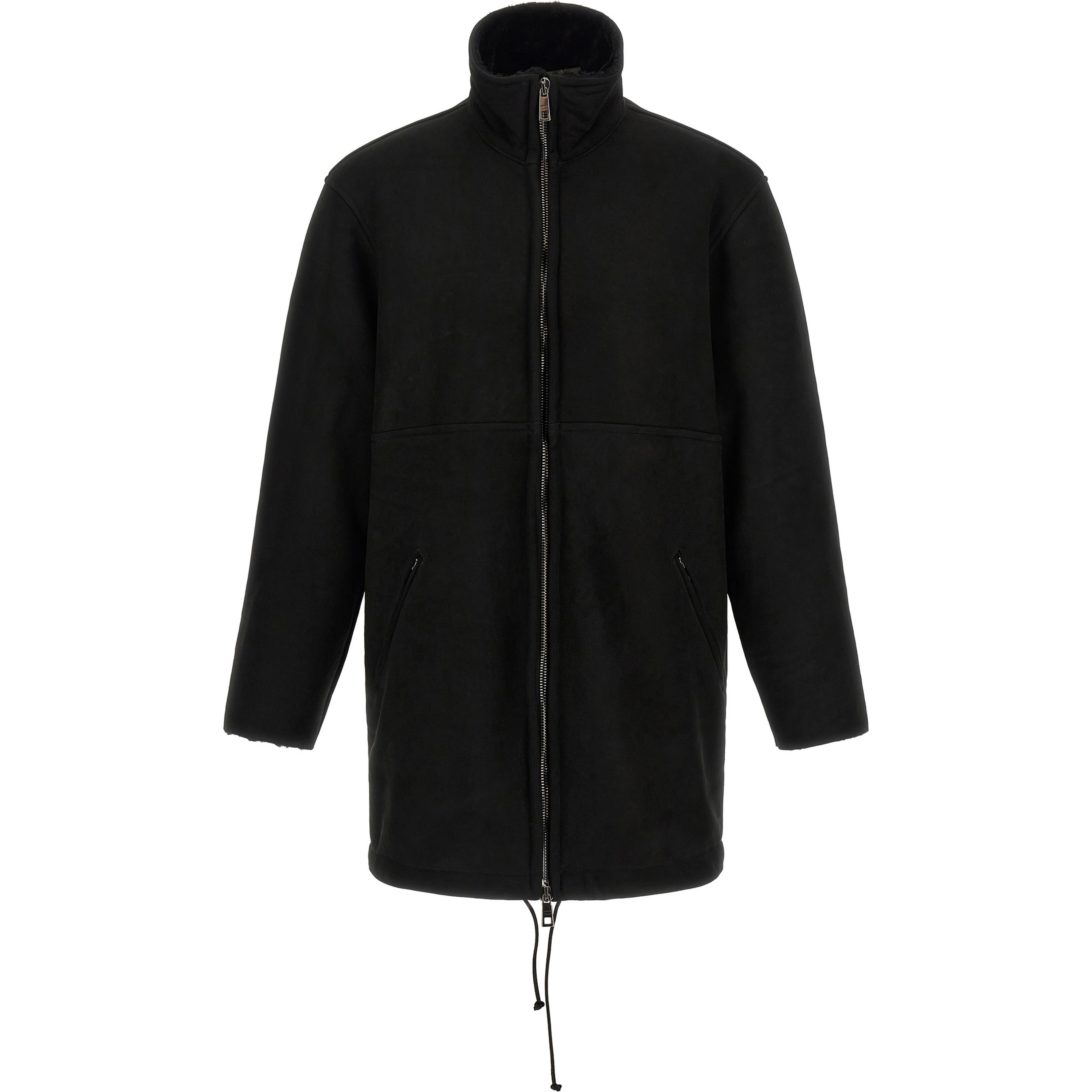 Black Lamb Leather Coat