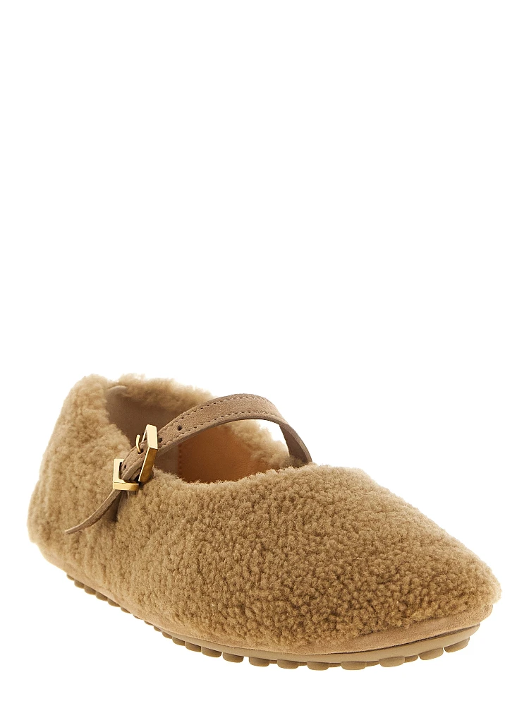 Beige Lamb Leather Ballet Flats alternative