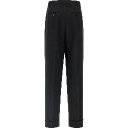 Black Virgin Wool Dress Pants