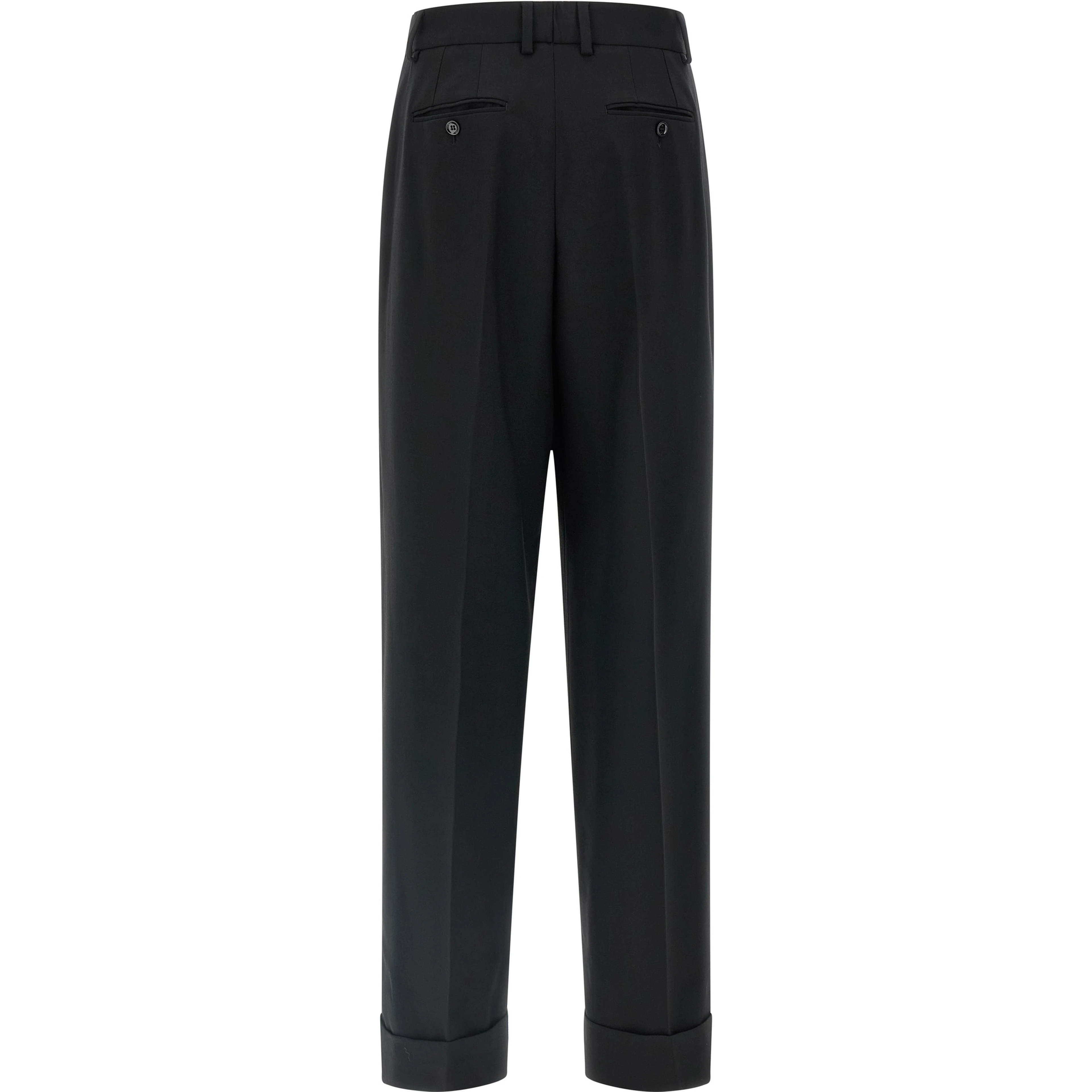 Black Virgin Wool Dress Pants