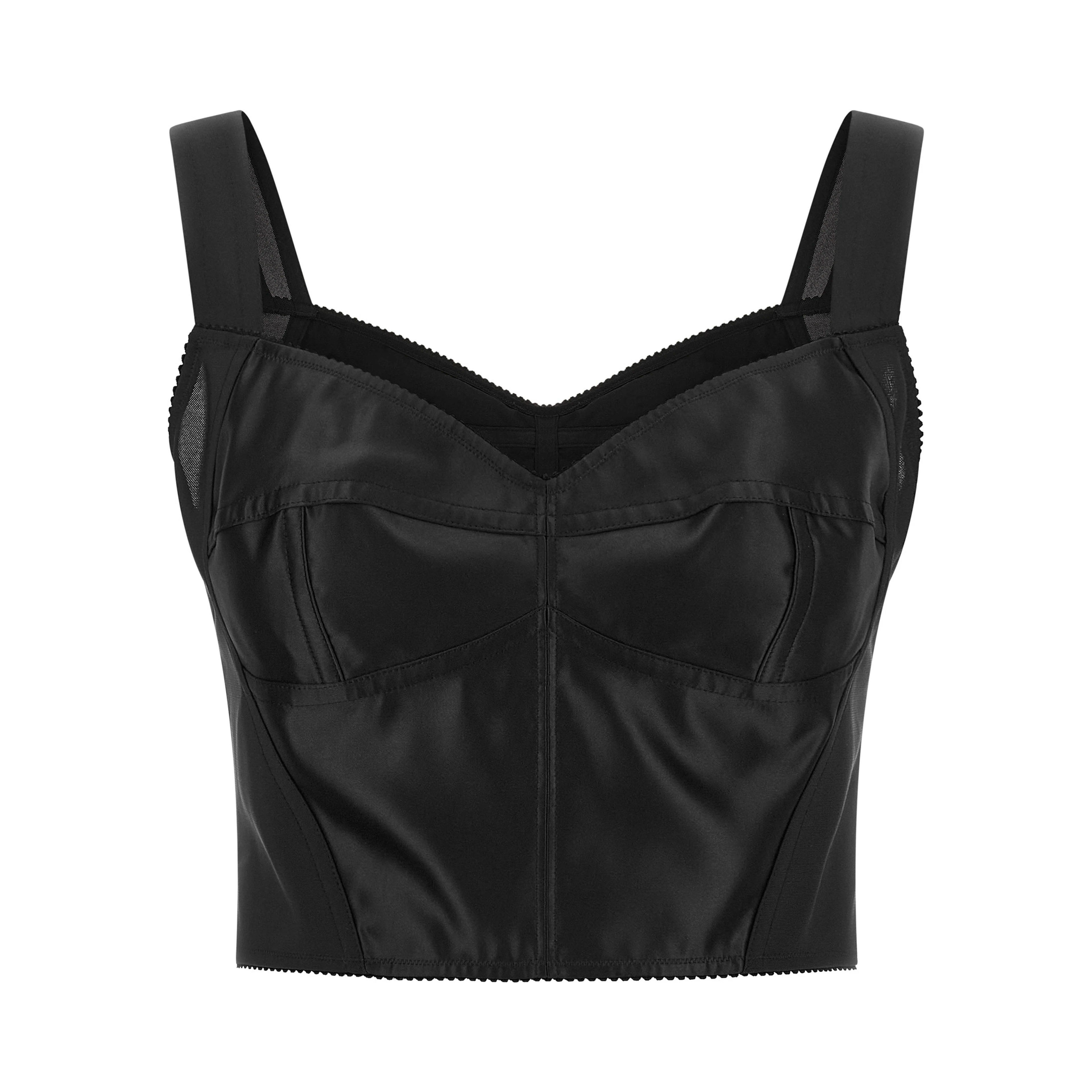 Black Polyamide Tank Tops