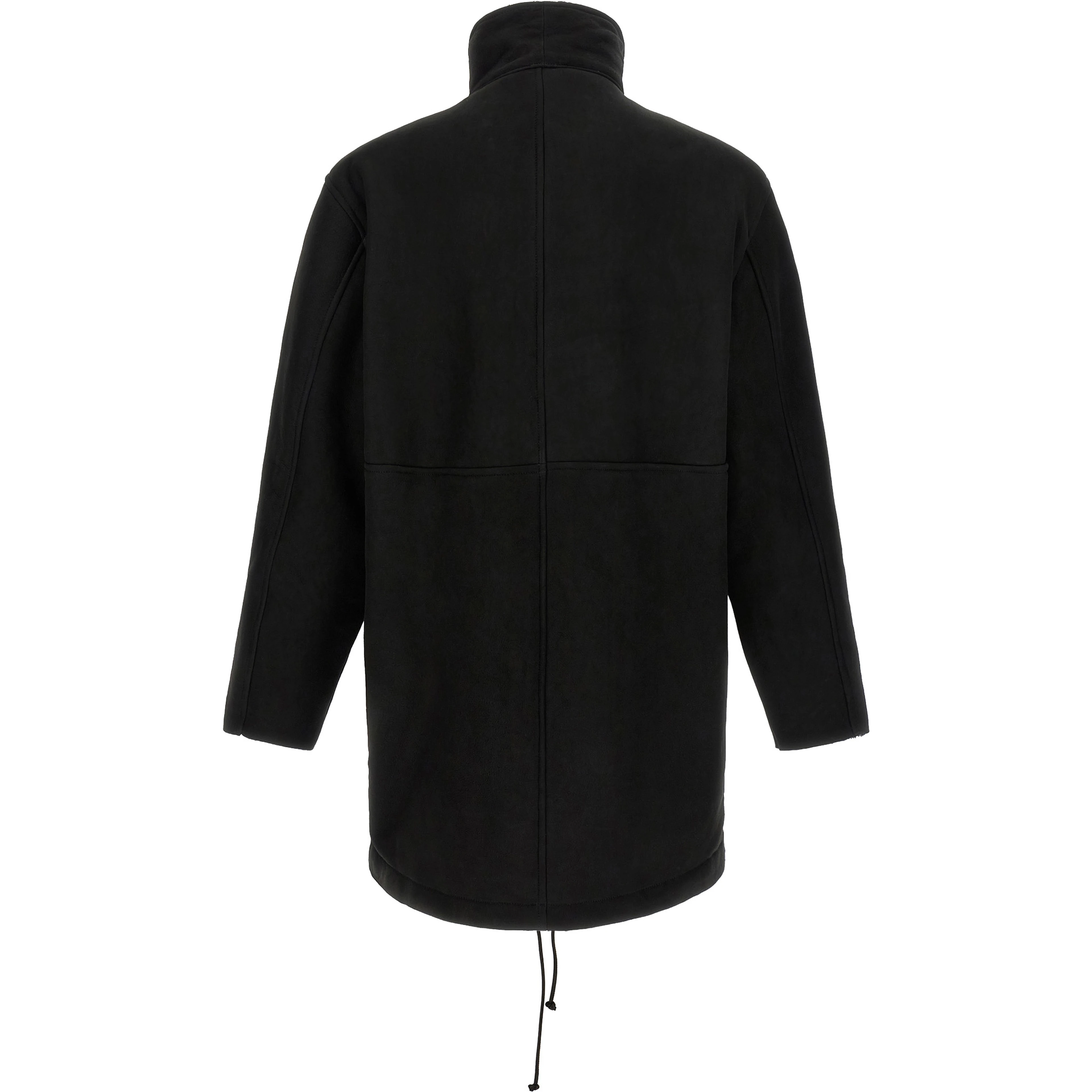 Black Lamb Leather Coat