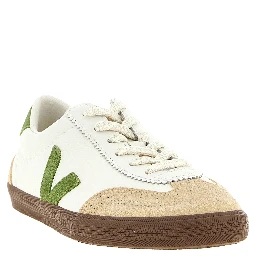 Beige Genuine Leather Athletic Sneakers