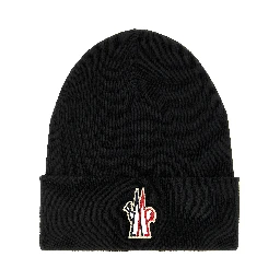 Black Virgin Wool Beanie
