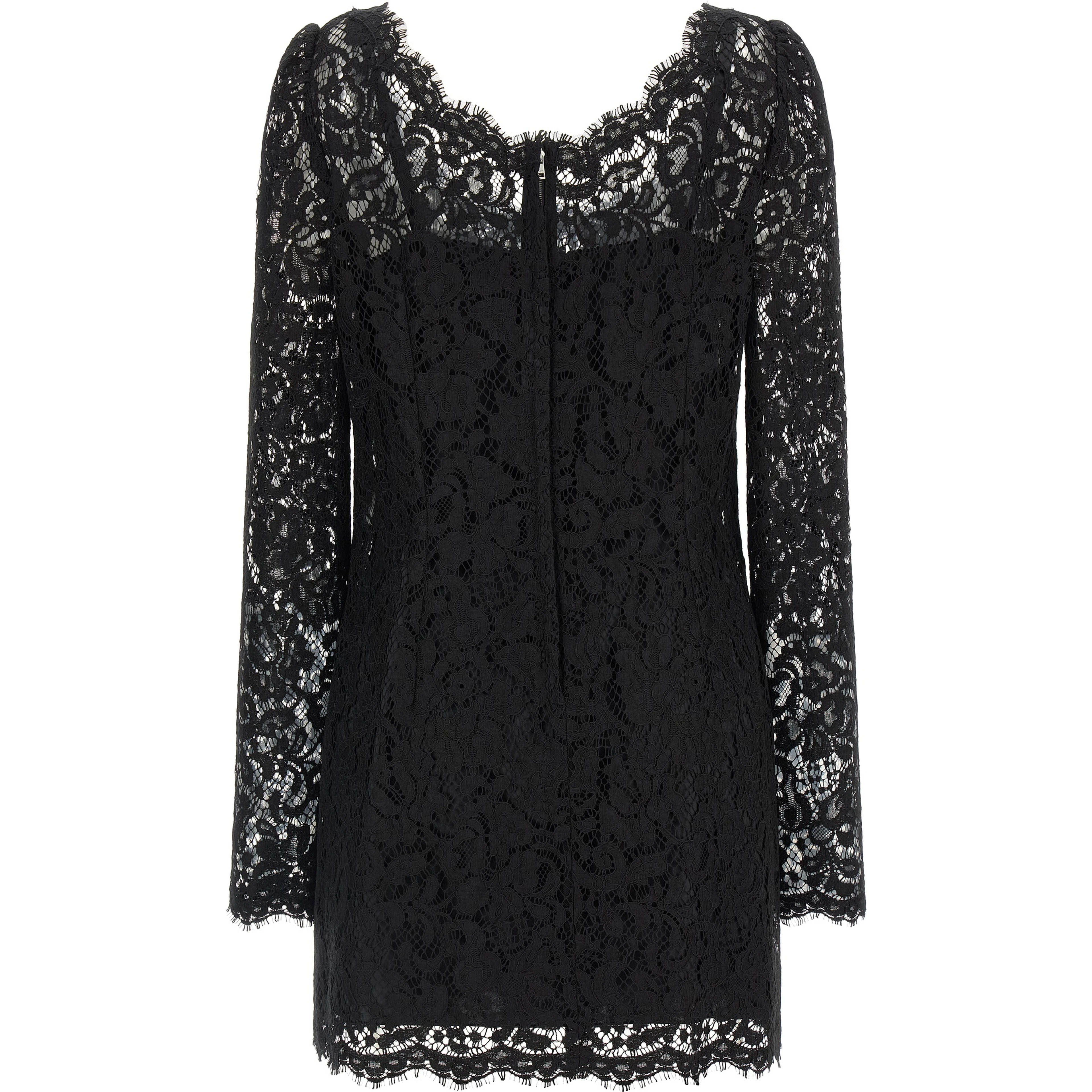 Black Cotton Short Dress