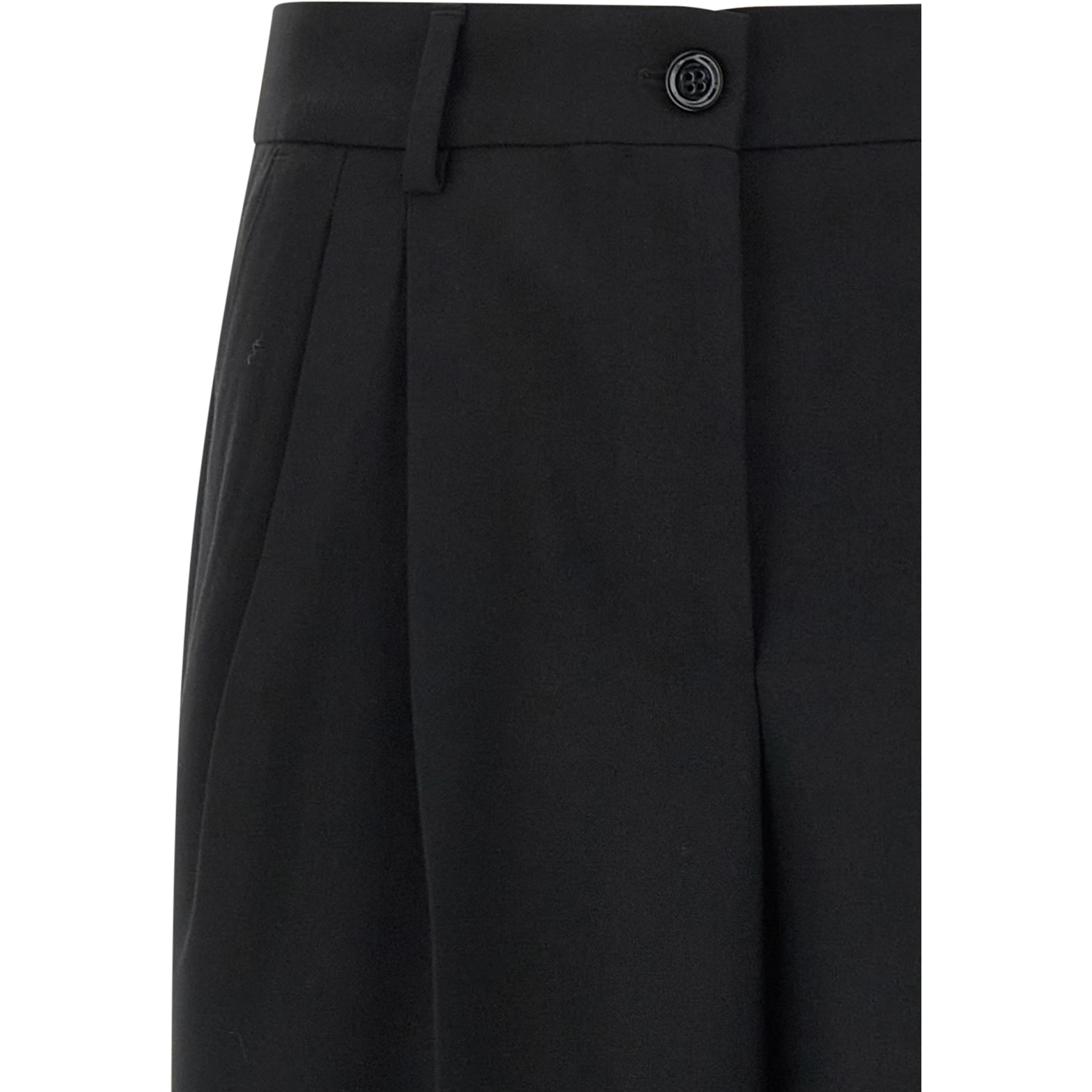 Black Virgin Wool Dress Pants