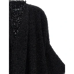 Black Virgin Wool Cardigan