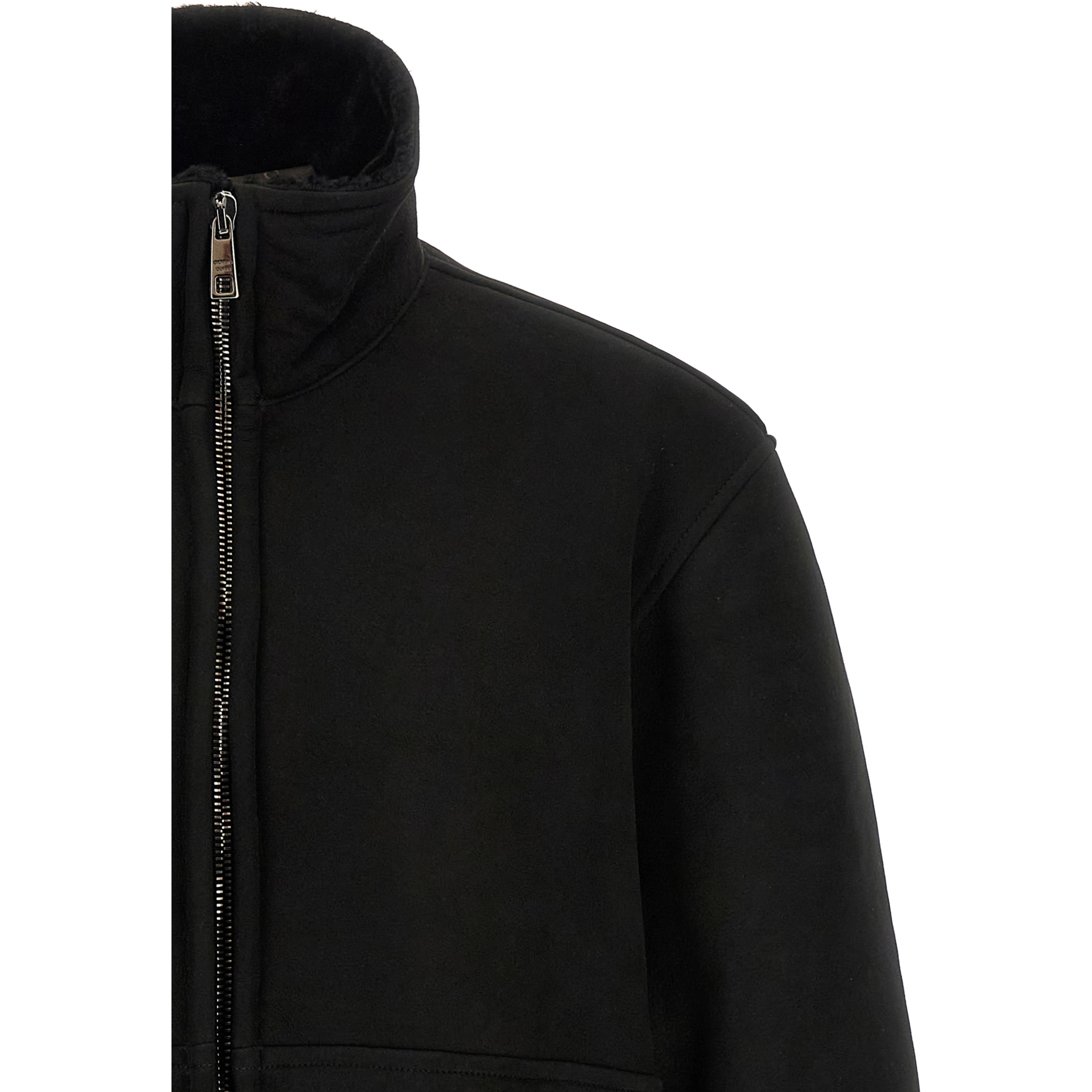 Black Lamb Leather Coat