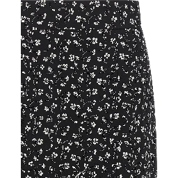 Bicolor Silk Midi Skirt