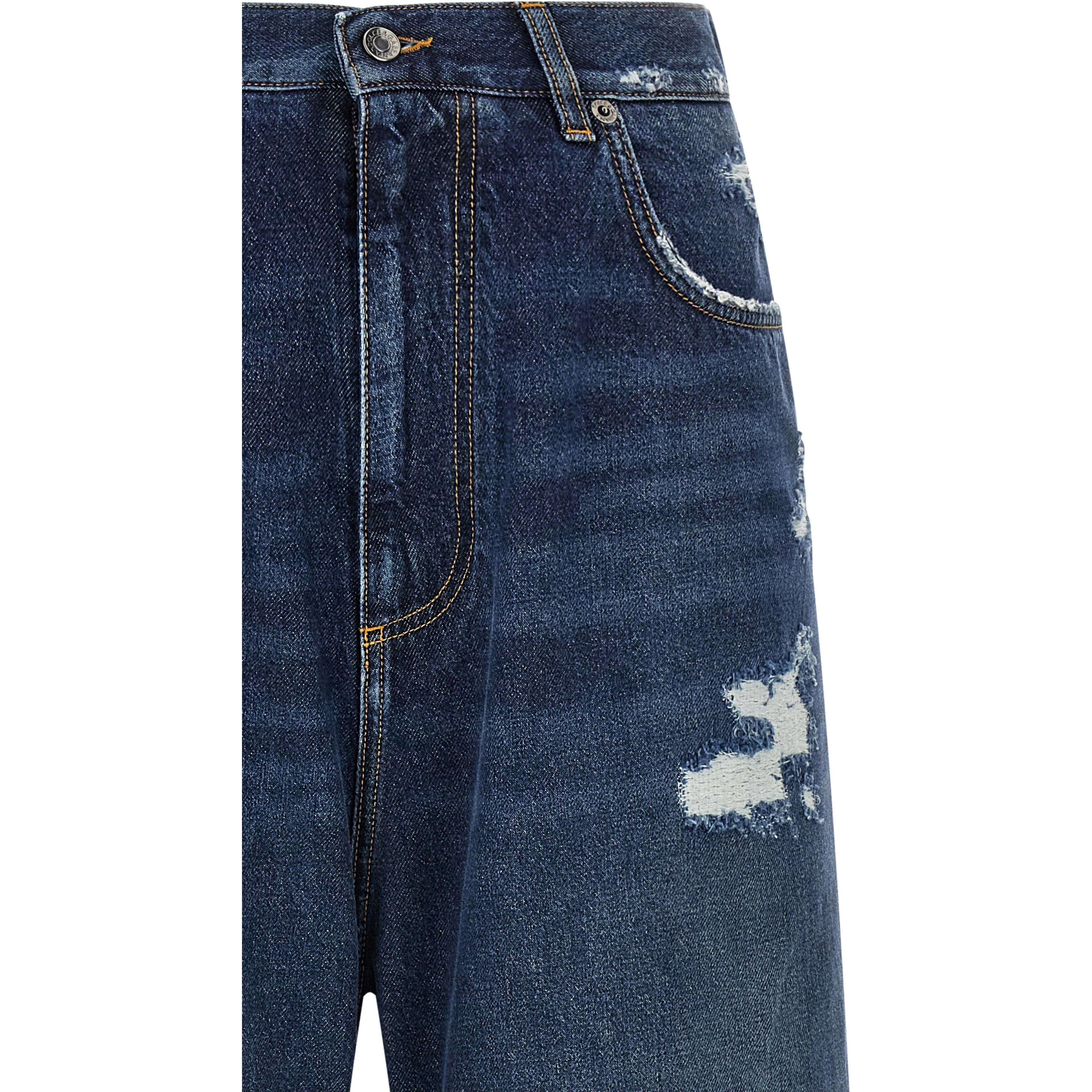 Blue Cotton Jeans Denim