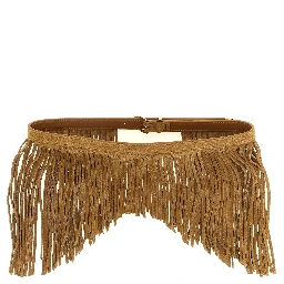 Beige Calfskin Regular Belt