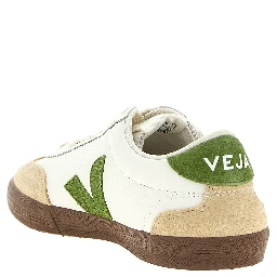 Beige Genuine Leather Athletic Sneakers