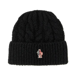 Black Virgin Wool Beanie