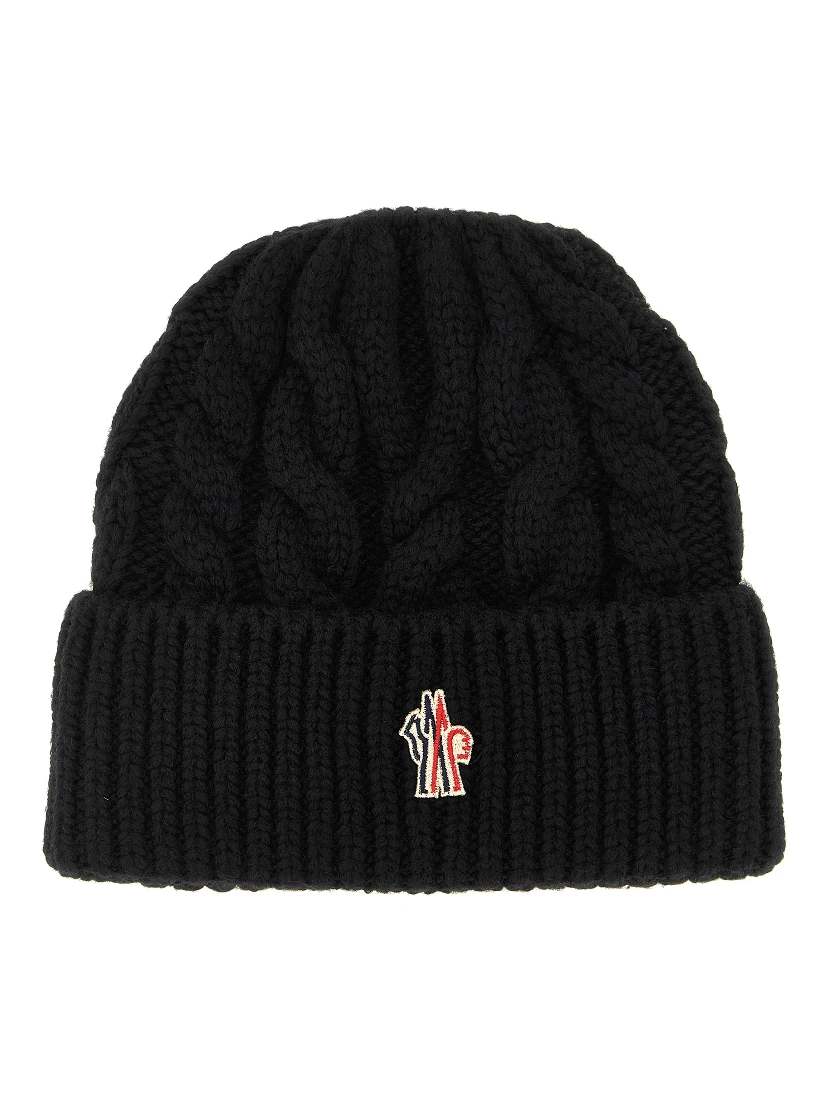 Black Virgin Wool Beanie