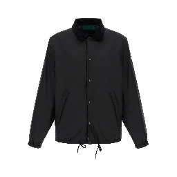 Bicolor Cotton Full-Length Jacket