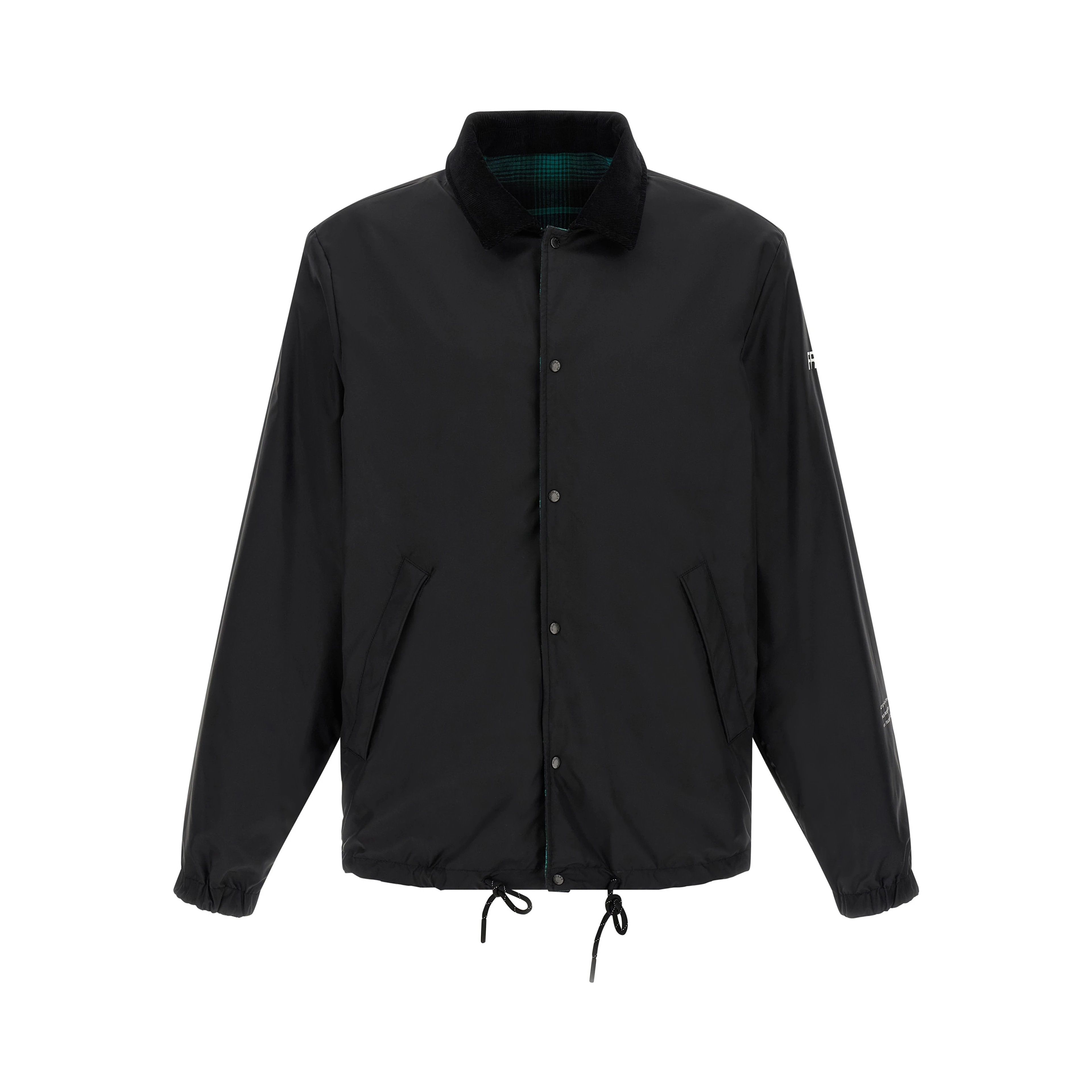 Bicolor Cotton Full-Length Jacket