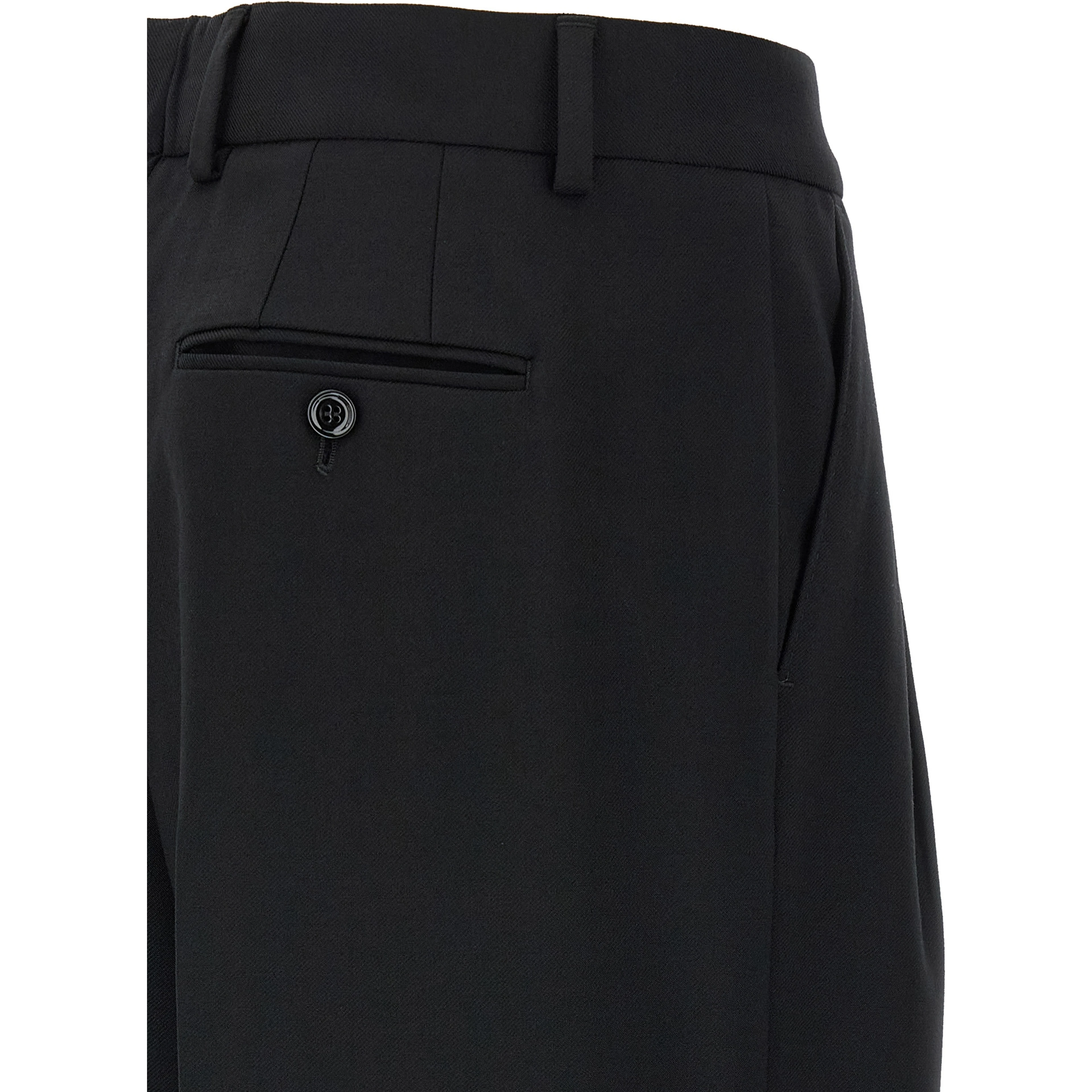 Black Virgin Wool Dress Pants