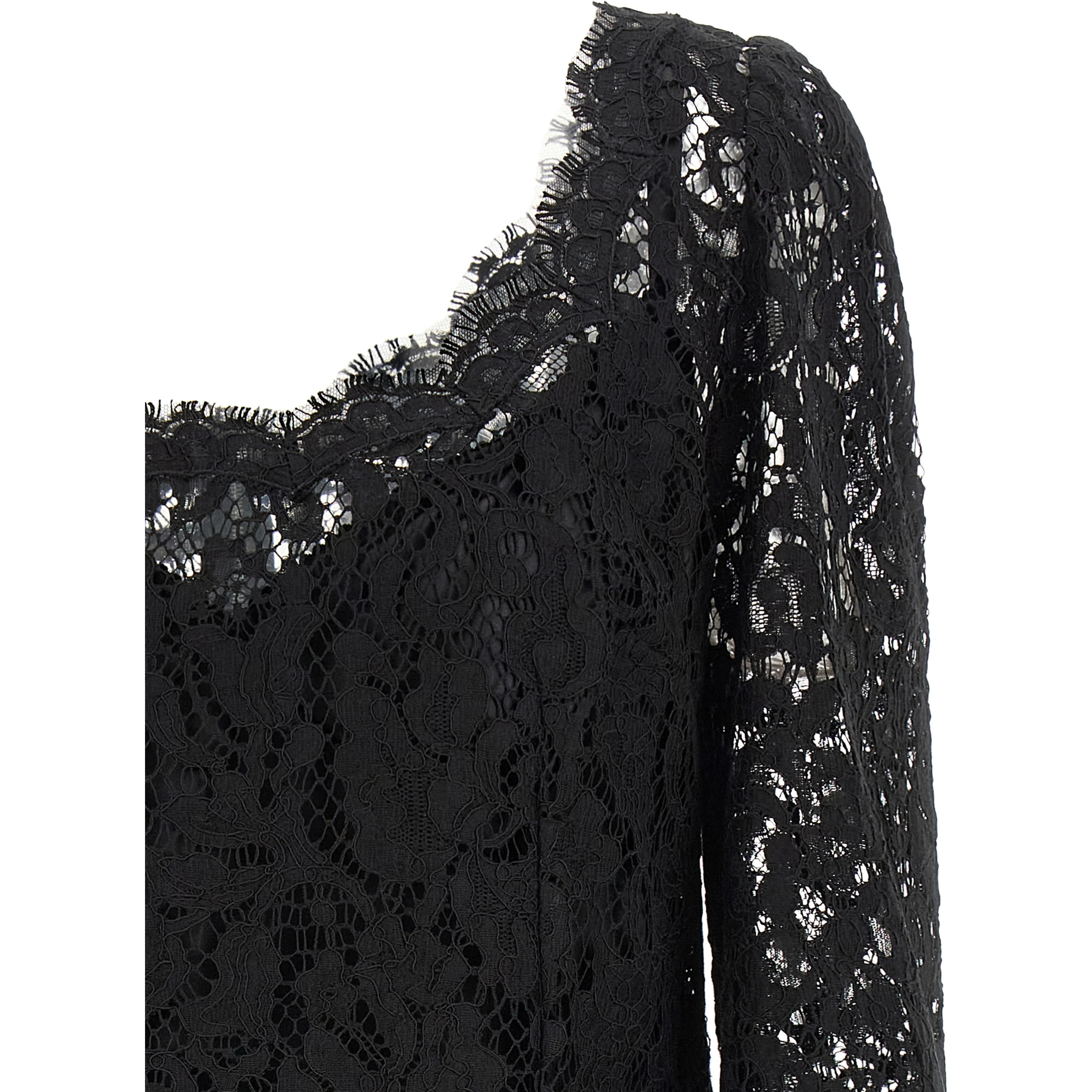 Black Cotton Short Dress