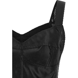 Black Polyamide Tank Tops