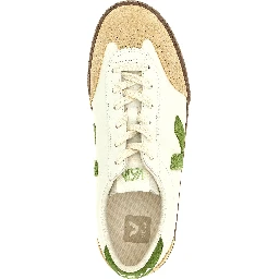 Beige Genuine Leather Athletic Sneakers
