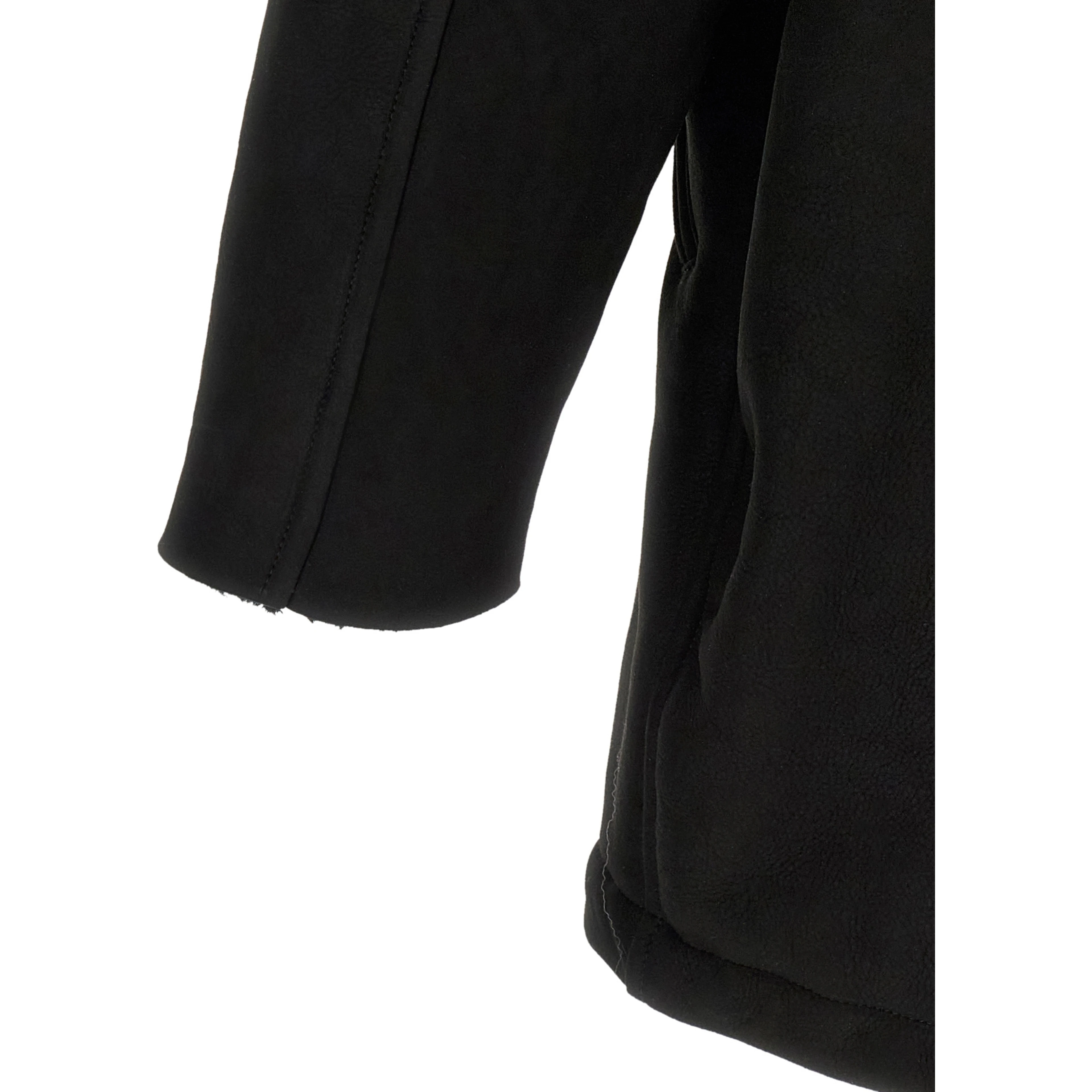 Black Lamb Leather Coat
