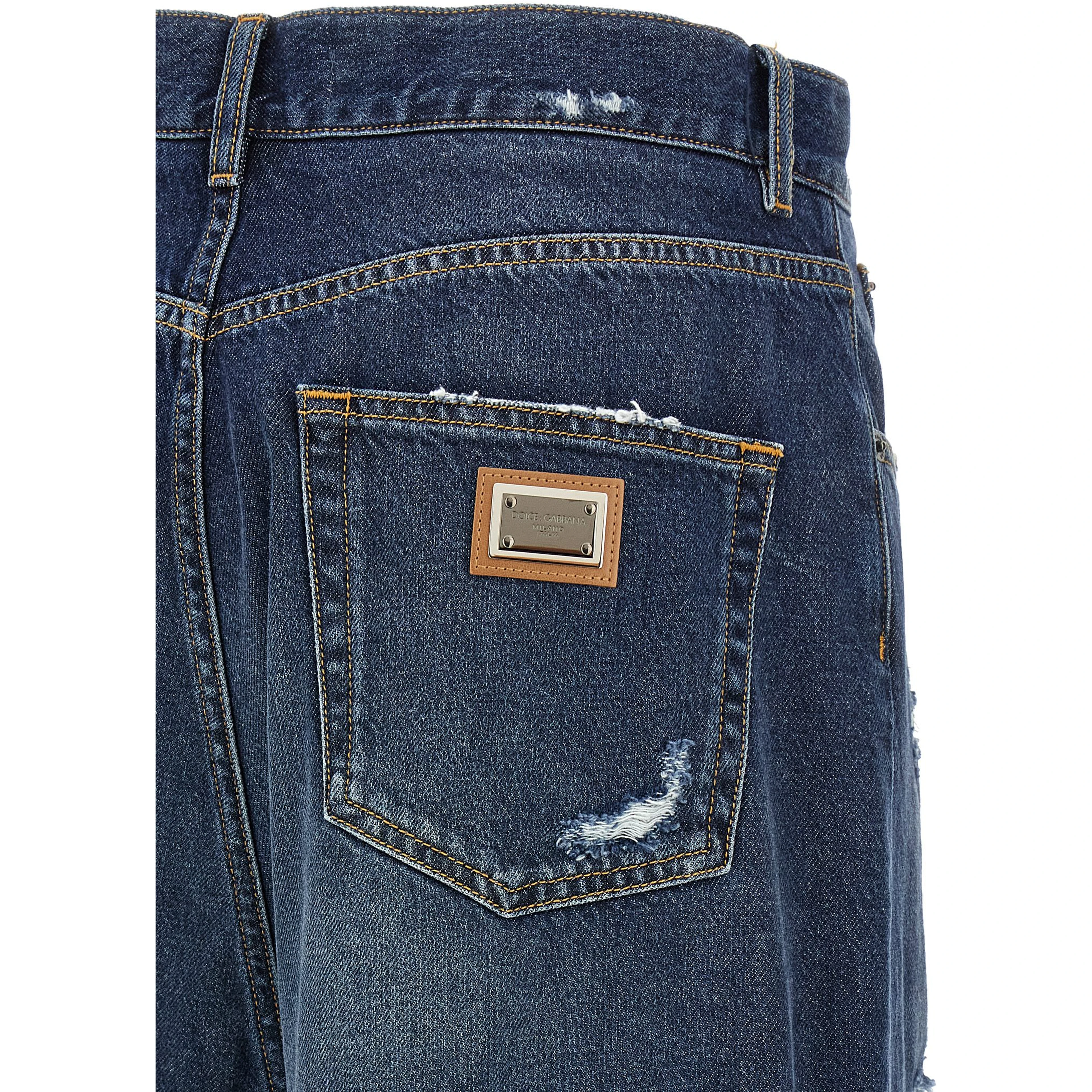 Blue Cotton Jeans Denim