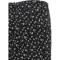 Bicolor Silk Midi Skirt