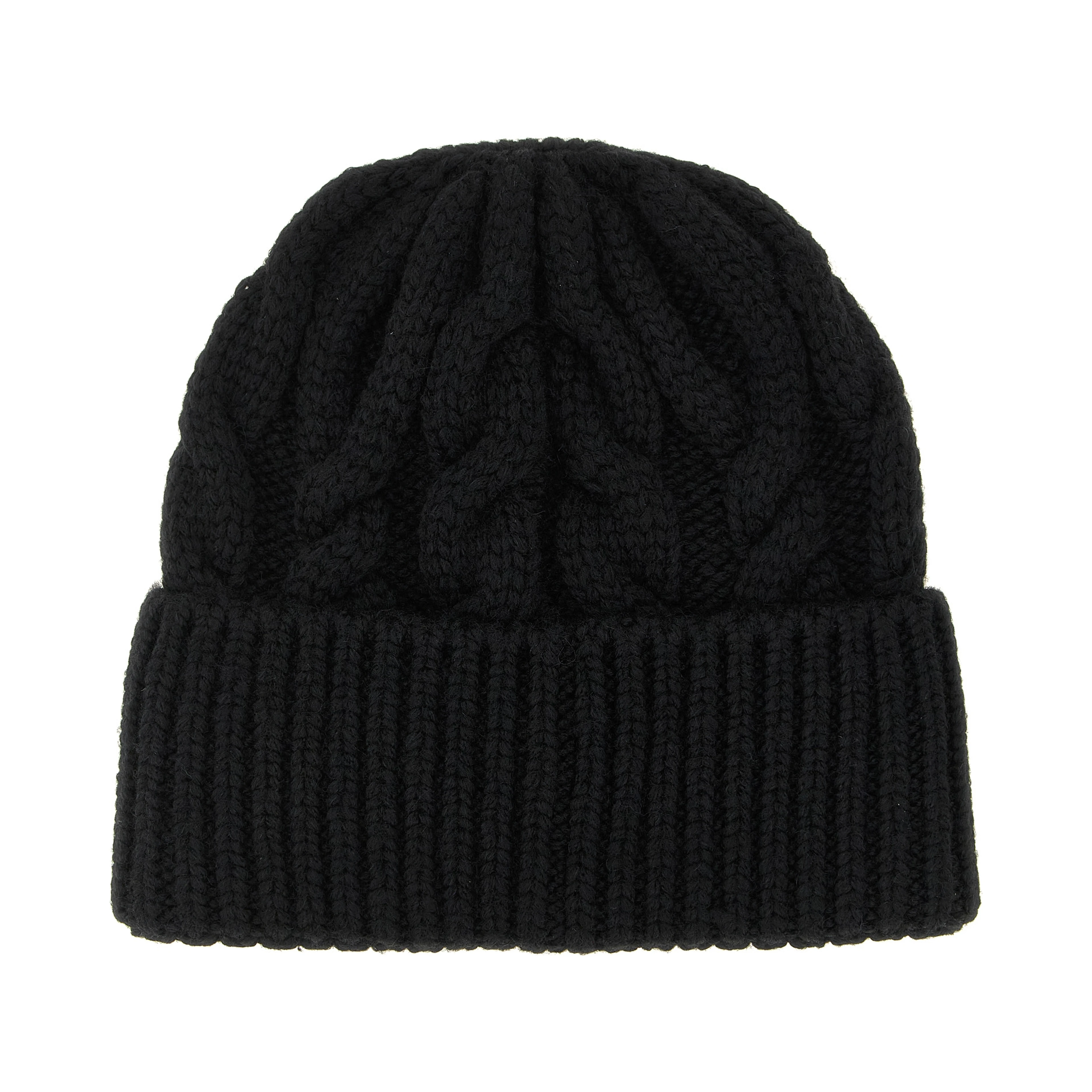 Black Virgin Wool Beanie