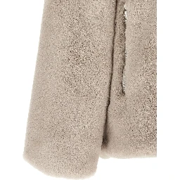 Beige Polyester Full-Length Jacket