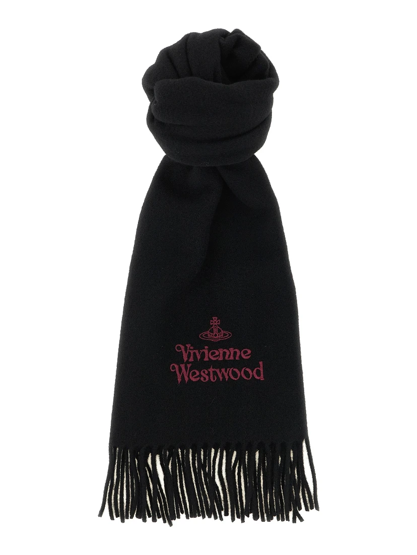 Black Wool Foulard