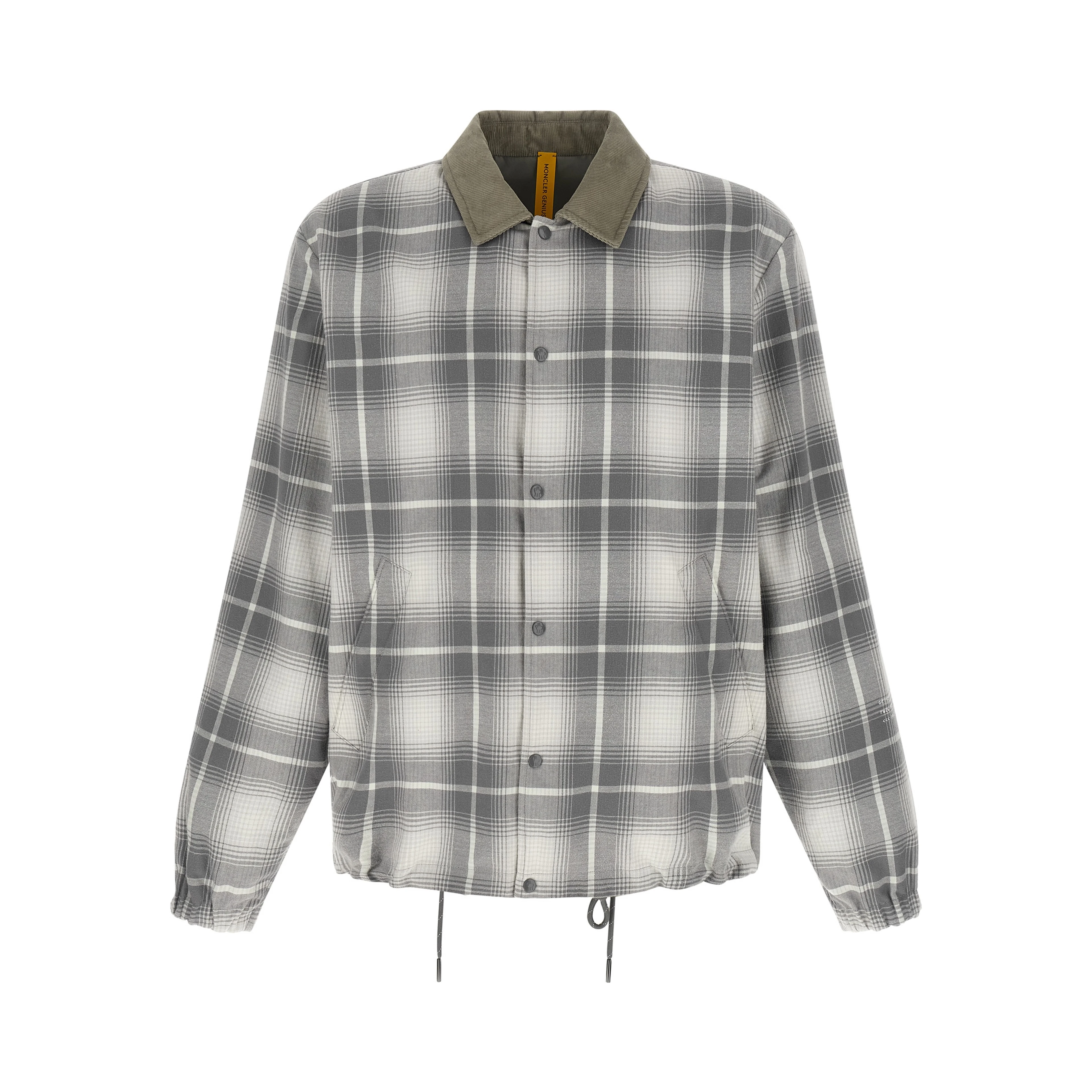 Gray Cotton Full-Length Jacket