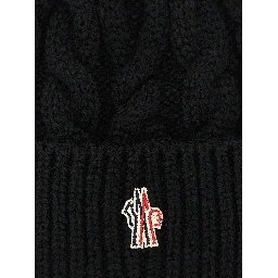 Black Virgin Wool Beanie