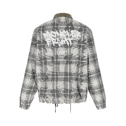 Gray Cotton Full-Length Jacket