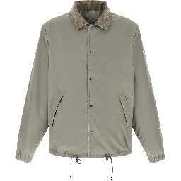 Gray Cotton Full-Length Jacket