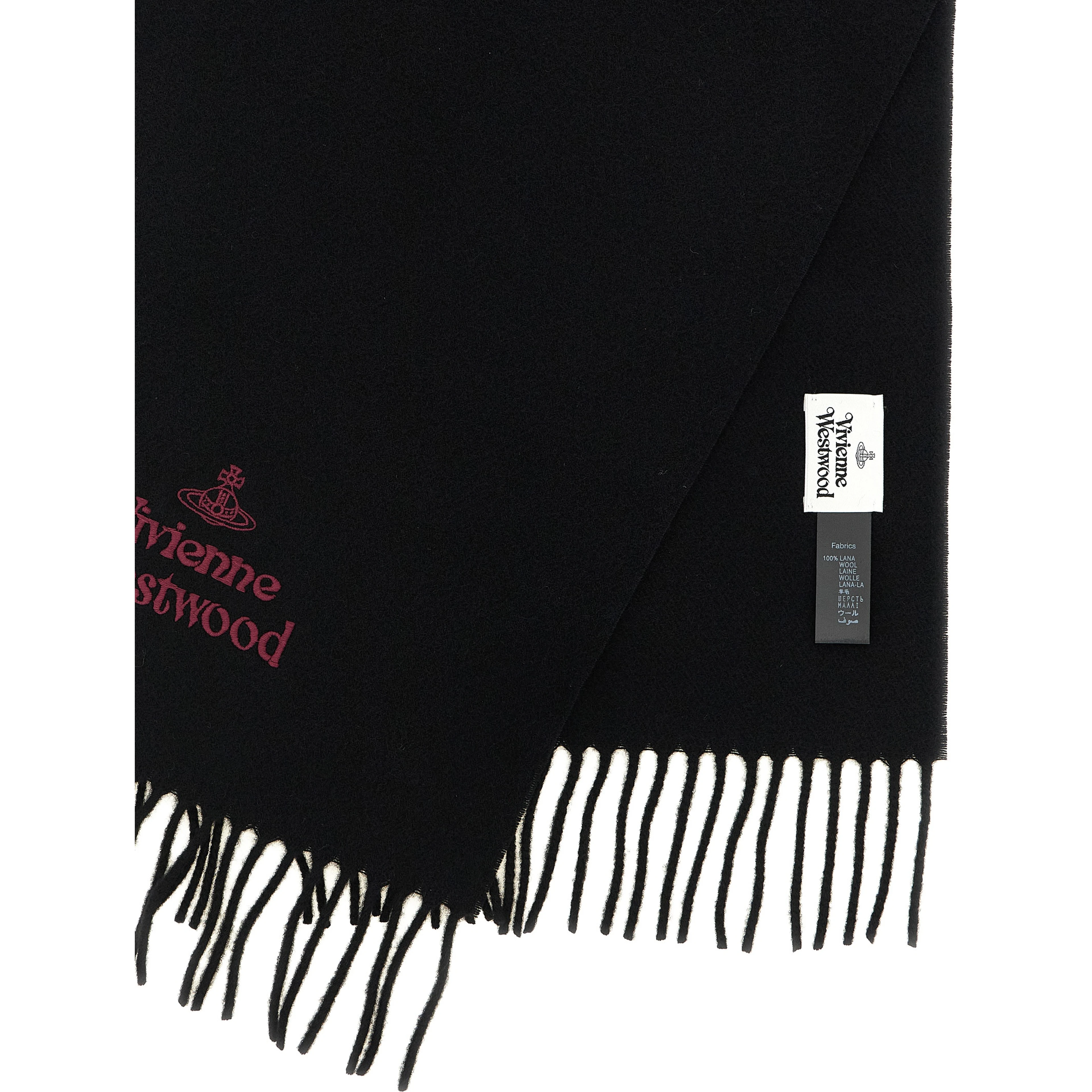 Black Wool Foulard