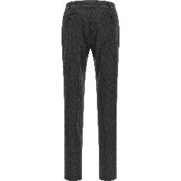 Gray Virgin Wool Dress Pants
