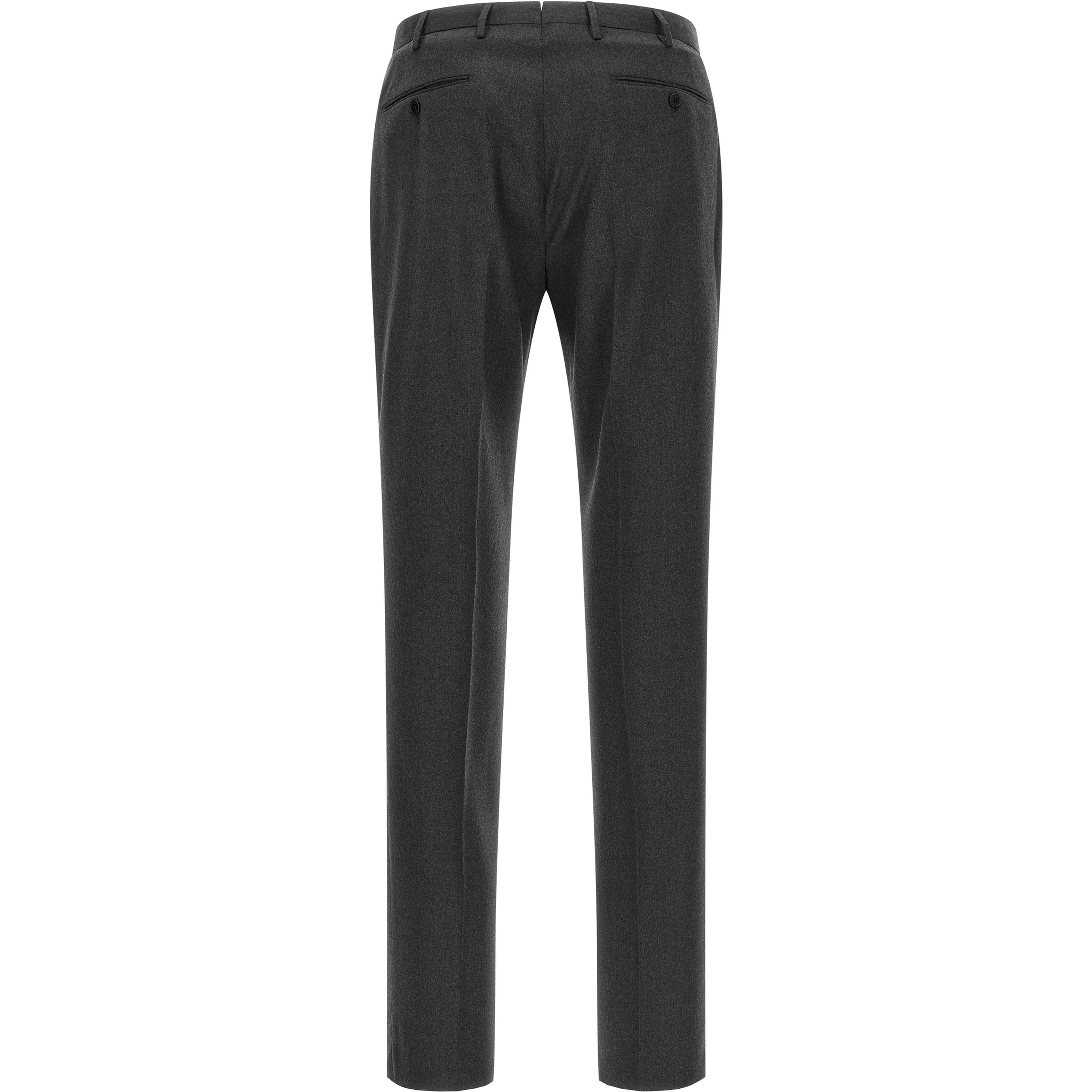 Gray Virgin Wool Dress Pants