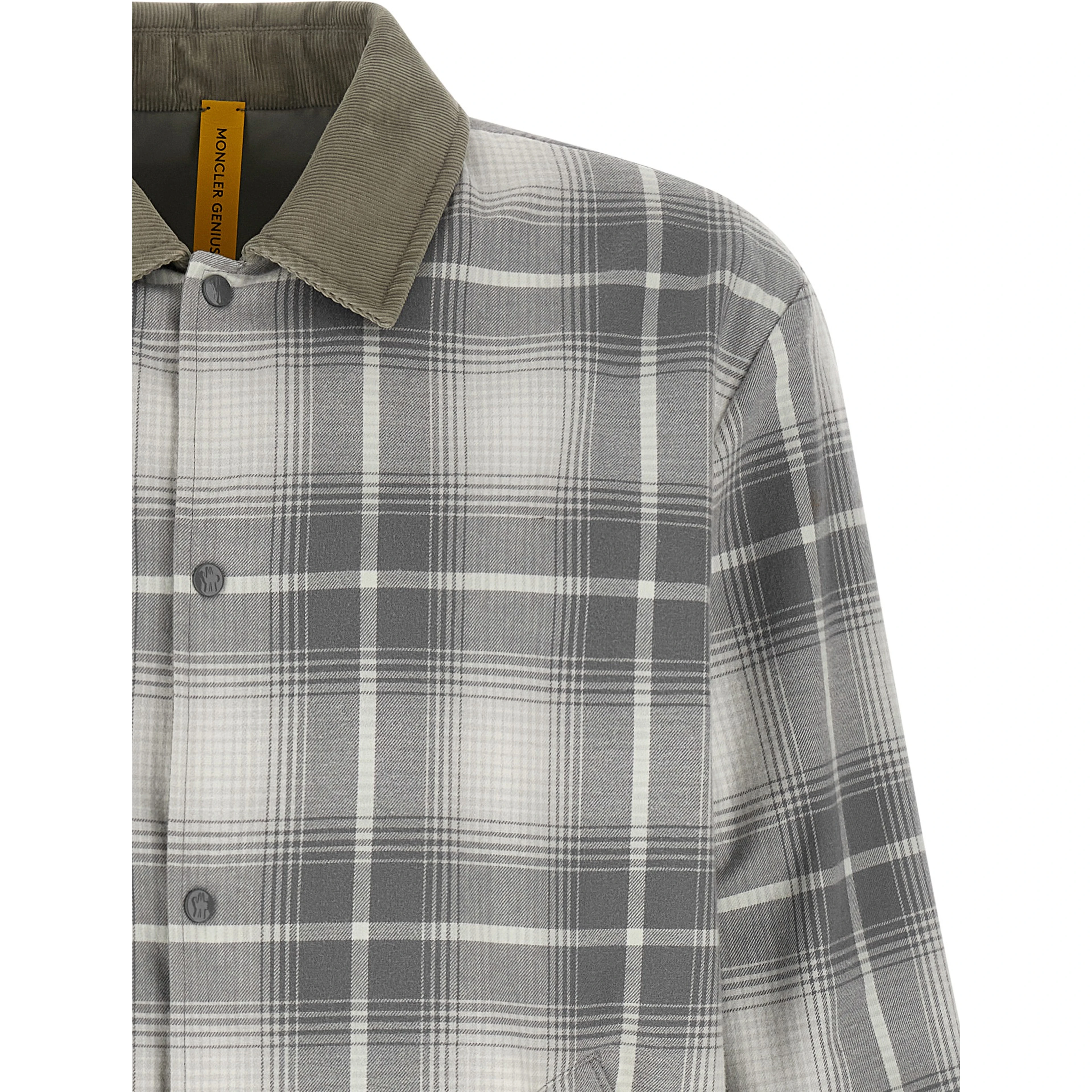 Gray Cotton Full-Length Jacket