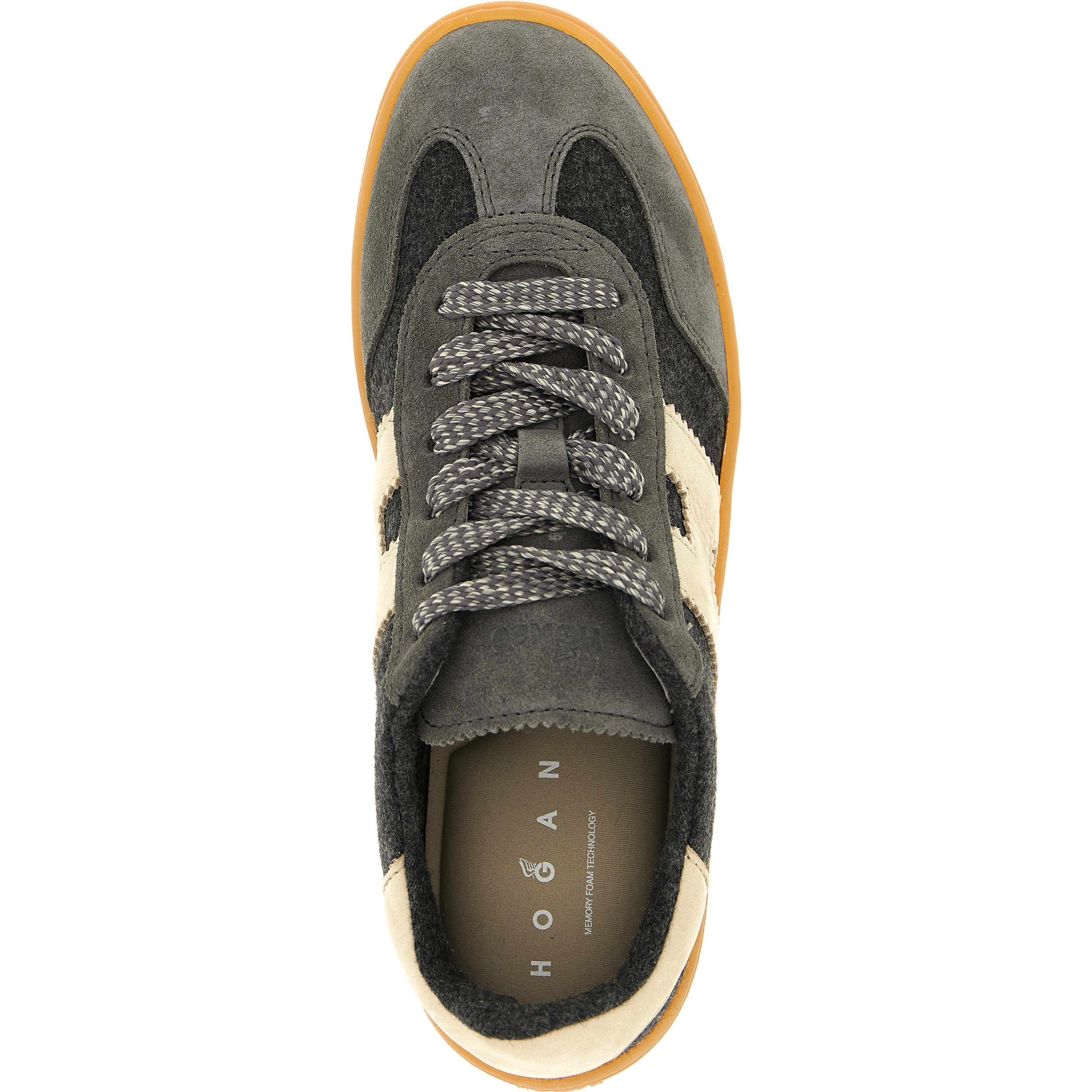 Gray Wool Low Top Sneakers