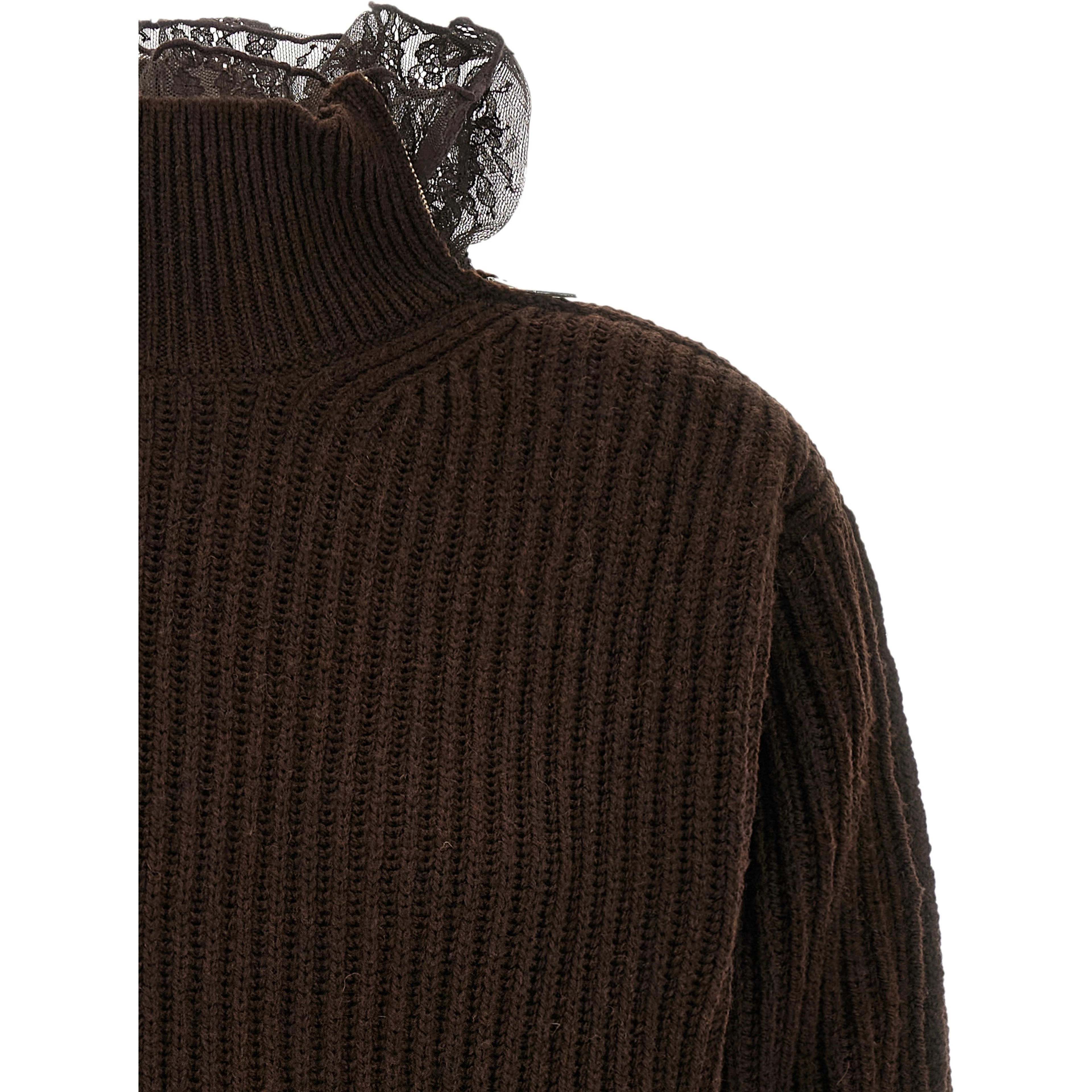 Brown Virgin Wool Cardigan
